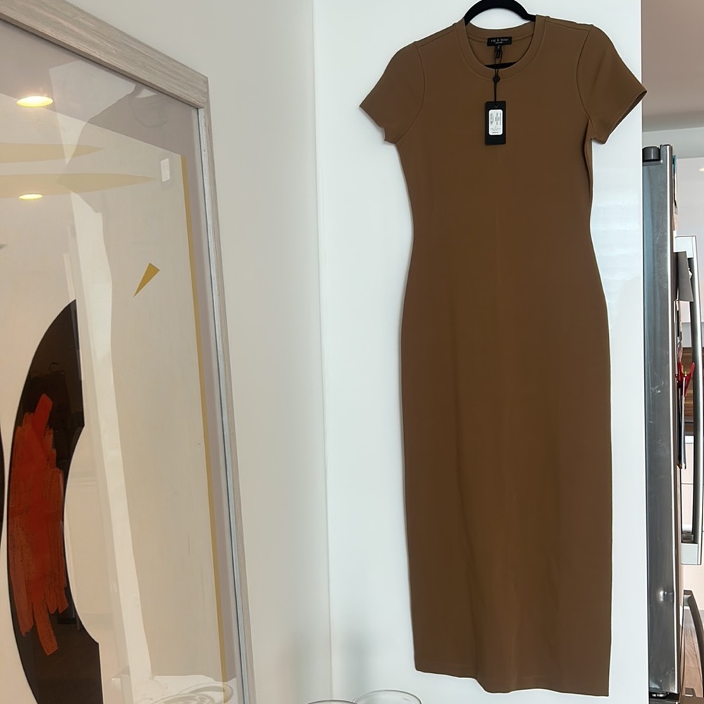 Rag & Bone Khaki Irina Ponte Midi Dress